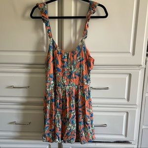 FREE PEOPLE TROPICAL FLORAL MINI DRESSS